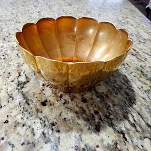 Mid-century brass lotus bowls